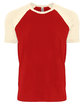 Next Level Apparel Unisex Raglan Short-Sleeve T-Shirt natural/ red FlatBack