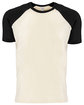 Next Level Apparel Unisex Raglan Short-Sleeve T-Shirt black/ natural FlatFront