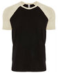 Next Level Apparel Unisex Raglan Short-Sleeve T-Shirt natural/ black OFFront