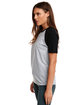 Next Level Apparel Unisex Raglan Short-Sleeve T-Shirt black/ hthr gray ModelSide
