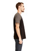 Next Level Apparel Unisex Raglan Short-Sleeve T-Shirt warm gray/ black ModelSide