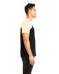 Next Level Apparel Unisex Raglan Short-Sleeve T-Shirt natural/ black ModelSide
