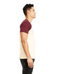 Next Level Apparel Unisex Raglan Short-Sleeve T-Shirt maroon/ natural ModelSide
