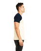 Next Level Apparel Unisex Raglan Short-Sleeve T-Shirt mdnt nvy/ naturl ModelSide