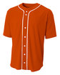 A4 Short Sleeve Full Button Baseball Top  