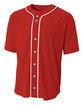 A4 Short Sleeve Full Button Baseball Top  