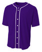 A4 Short Sleeve Full Button Baseball Top  