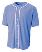 A4 Short Sleeve Full Button Baseball Top  