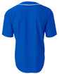 A4 Short Sleeve Full Button Baseball Top royal ModelBack