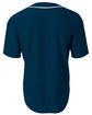 A4 Short Sleeve Full Button Baseball Top navy ModelBack