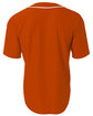 A4 Short Sleeve Full Button Baseball Top athletic orange ModelBack