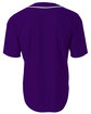 A4 Short Sleeve Full Button Baseball Top purple ModelBack