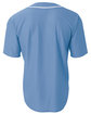 A4 Short Sleeve Full Button Baseball Top light blue ModelBack