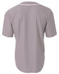 A4 Short Sleeve Full Button Baseball Top grey ModelBack