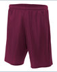 A4 Adult Tricot Mesh Short maroon OFFront