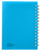 Prime Line Curve Medium Spiral Notebook 4.25" X 5.25" translucent blue ModelBack