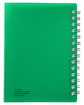 Prime Line Medium Spiral Curve Notebook translucnt green ModelBack