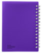 Prime Line Curve Medium Spiral Notebook 4.25" X 5.25" translucnt purpl ModelBack