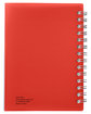 Prime Line Medium Spiral Curve Notebook translucent red ModelBack