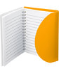 Prime Line Medium Spiral Curve Notebook translucnt ornge ModelSide