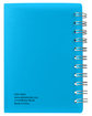 Prime Line Spiral Curve Notebook translucent blue ModelBack