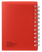 Prime Line Spiral Curve Notebook translucent red ModelBack