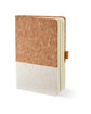 Prime Line Hard Cover Cork And Heathered Fabric Journal natural ModelSide