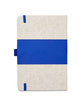 Prime Line Soft Cover Pu And Heathered Fabric Journal blue ModelBack