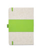 Prime Line Soft Cover Pu And Heathered Fabric Journal lime green ModelBack