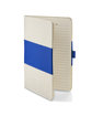 Prime Line Soft Cover Pu And Heathered Fabric Journal blue ModelSide