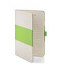 Prime Line Soft Cover Pu And Heathered Fabric Journal lime green ModelSide