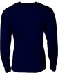 A4 Youth Long Sleeve Softek T-Shirt navy ModelBack