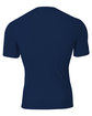 A4 Youth Short Sleeve Compression T-Shirt navy ModelBack