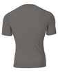 A4 Youth Short Sleeve Compression T-Shirt graphite ModelBack