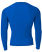 A4 Youth Long Sleeve Compression Crewneck T-Shirt royal ModelBack