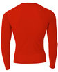 A4 Youth Long Sleeve Compression Crewneck T-Shirt scarlet ModelBack