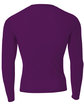 A4 Youth Long Sleeve Compression Crewneck T-Shirt purple ModelBack