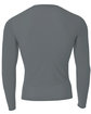 A4 Youth Long Sleeve Compression Crewneck T-Shirt graphite ModelBack