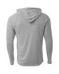 A4 Youth Long Sleeve Hooded T-Shirt silver ModelBack