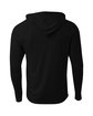 A4 Youth Long Sleeve Hooded T-Shirt black ModelBack