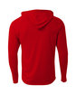 A4 Youth Long Sleeve Hooded T-Shirt scarlet ModelBack