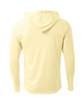 A4 Youth Long Sleeve Hooded T-Shirt light yellow ModelBack
