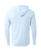 A4 Youth Long Sleeve Hooded T-Shirt pastel blue ModelBack