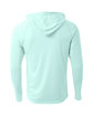 A4 Youth Long Sleeve Hooded T-Shirt pastel mint ModelBack