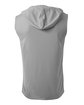 A4 Youth Sleeveless Hooded T-Shirt silver ModelBack