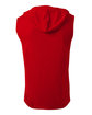 A4 Youth Sleeveless Hooded T-Shirt scarlet ModelBack