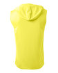 A4 Youth Sleeveless Hooded T-Shirt safety yellow ModelBack