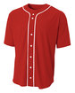 A4 Youth Short Sleeve Full Button Baseball Jersey  
