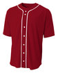 A4 Youth Short Sleeve Full Button Baseball Jersey  