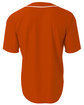 A4 Youth Short Sleeve Full Button Baseball Jersey athletic orange ModelBack
